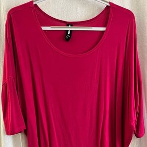 Women’s Agnes & Dora Dolman Top in Bright Pink Size XL